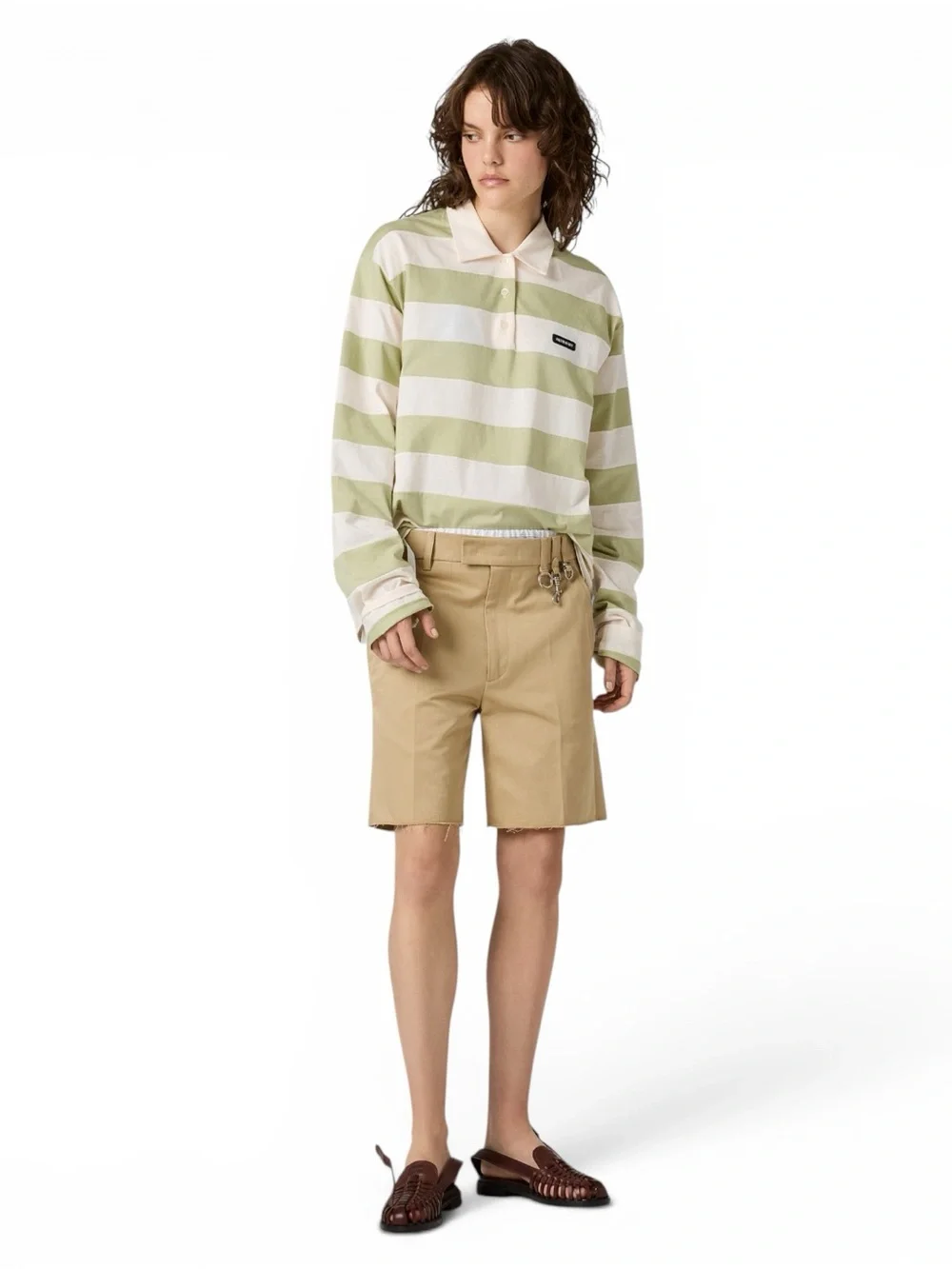 Miu Miu Striped jersey polo shirt It36 - Picture 3 of 6